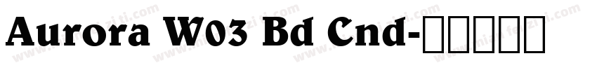 Aurora W03 Bd Cnd字体转换